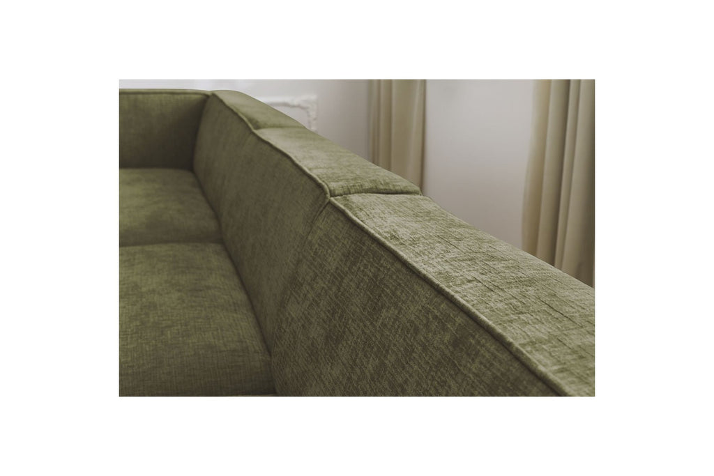 Fixed Panoramic Sofa - Megeve - Textured Fabric - Right-Hand Corner