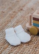 Chaussons En Coton Petits Chats - Blanc