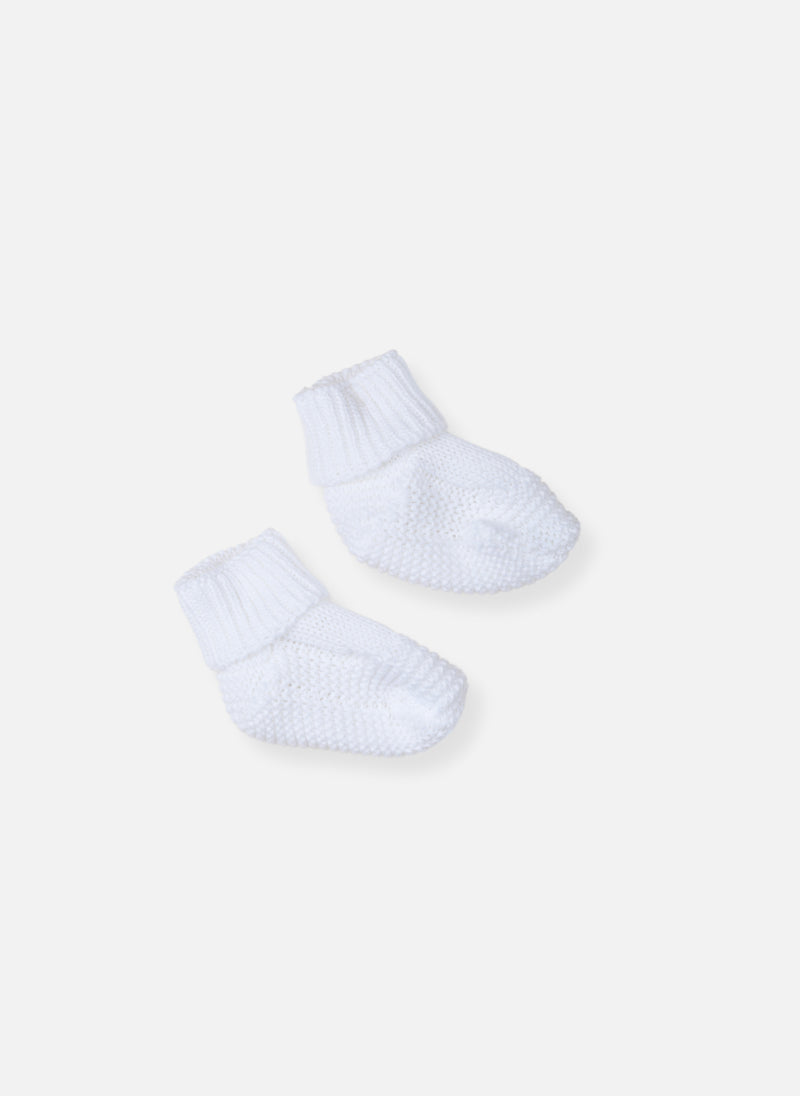 Chaussons En Coton Petits Chats - Blanc