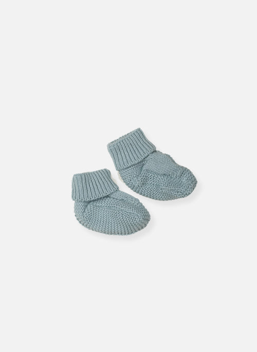 Chaussons En Coton Petits Chats - Bleu Danube