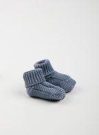 Chaussons En Coton Petits Chats - Bleu Orage