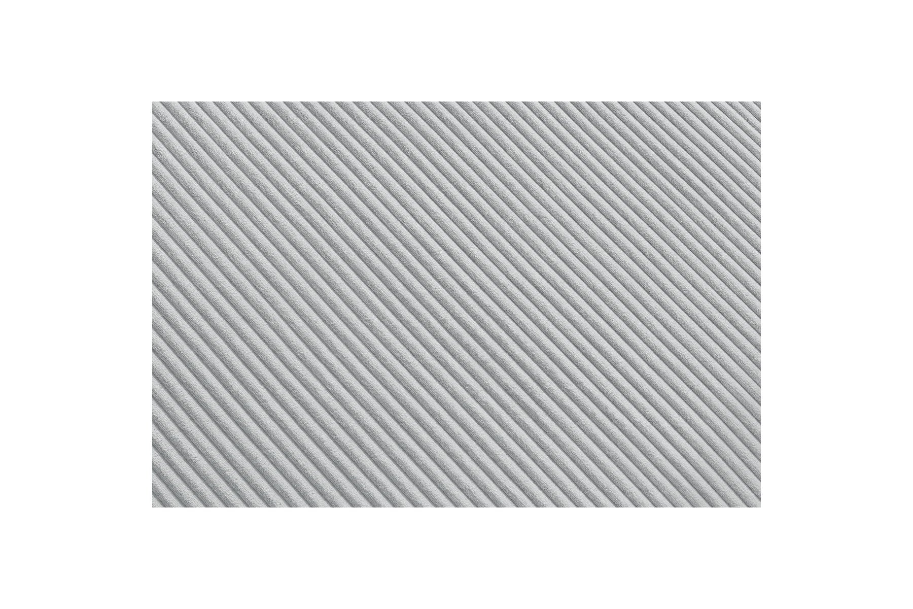 Canapé Panoramique Fixe - Megeve - Avec Pouf - Tissu Velours Côtelé - Angle Droit