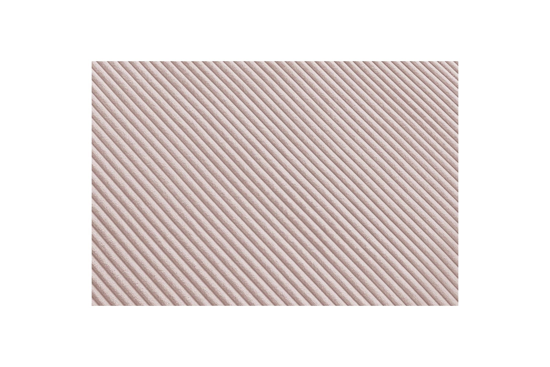 Canapé Panoramique Fixe - Megeve - Avec Pouf - Tissu Velours Côtelé - Angle Droit