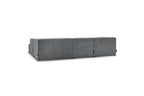 Fixed Panoramic Sofa - Megeve - With Pouffe - Textured Fabric - Left Corner