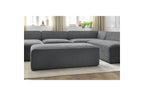 Fixed Panoramic Sofa - Megeve - With Pouffe - Textured Fabric - Left Corner