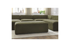 Fixed Panoramic Sofa - Megeve - With Pouffe - Textured Fabric - Left Corner