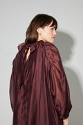 Robe Ilona Voile Chocolat, Fabriquée En Italie