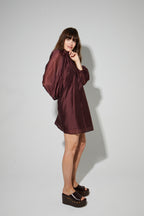 Robe Ilona Voile Chocolat, Fabriquée En Italie