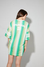 Dress Jody Tricot Italien Rayures Green