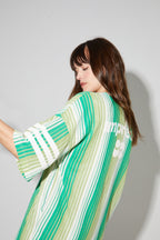 Dress Jody Tricot Italien Rayures Green