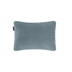 Coussin Double Face 50X35 En Velours Côtelé - Vert Et Bleu