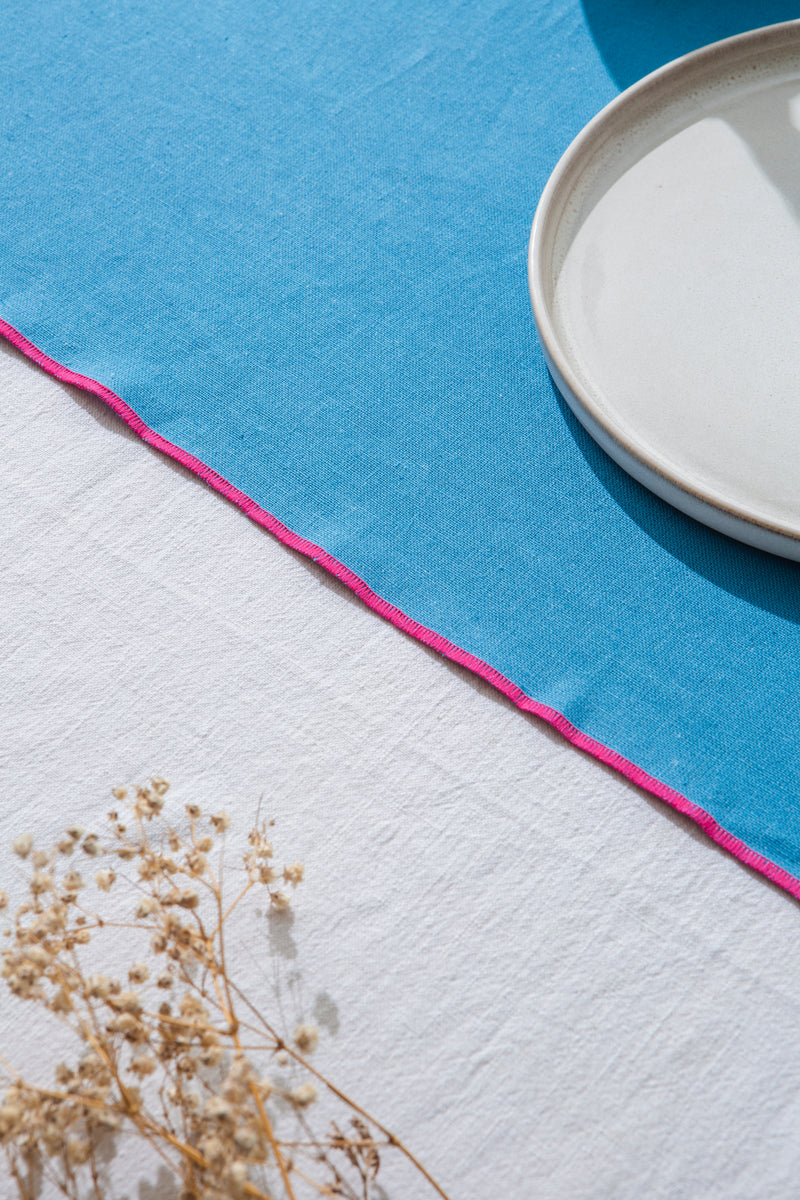 2 Sets De Table - Bleu/Fuchsia