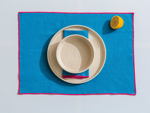 2 Sets De Table - Bleu/Fuchsia