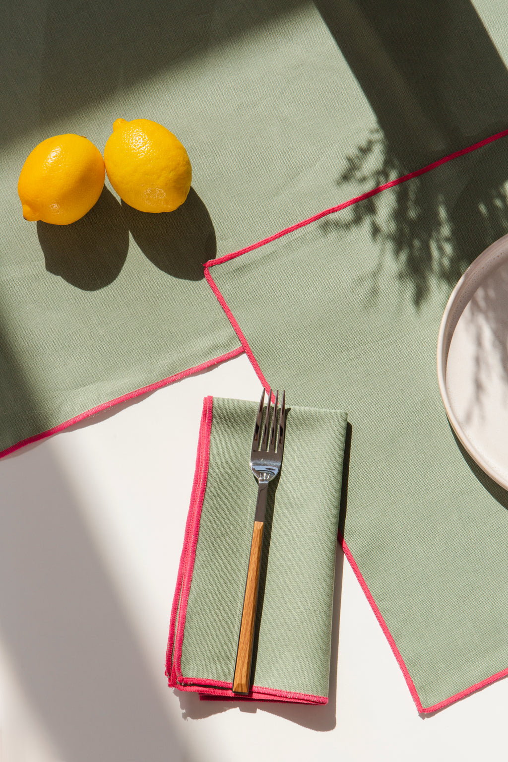 2 Sets De Table - Acqua/Fuchsia