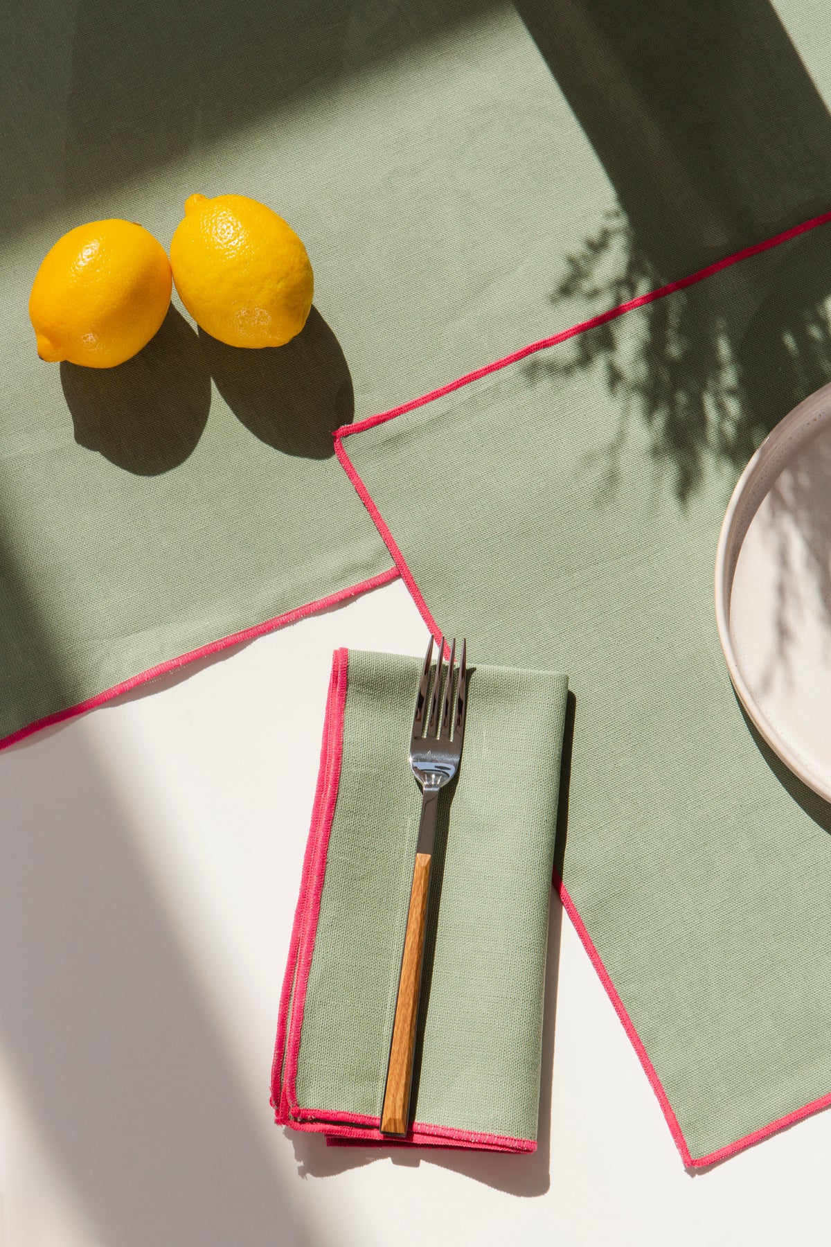 2 Sets De Table - Acqua/Fuchsia