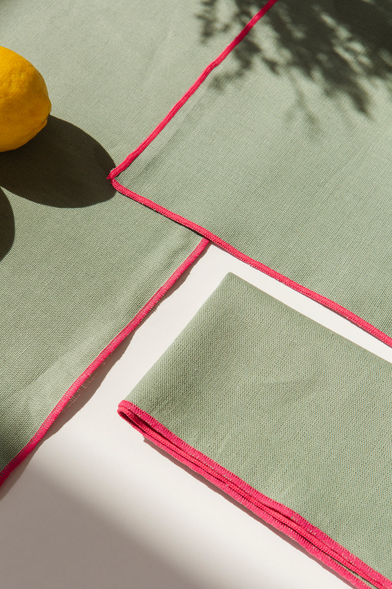 2 Sets De Table - Acqua/Fuchsia