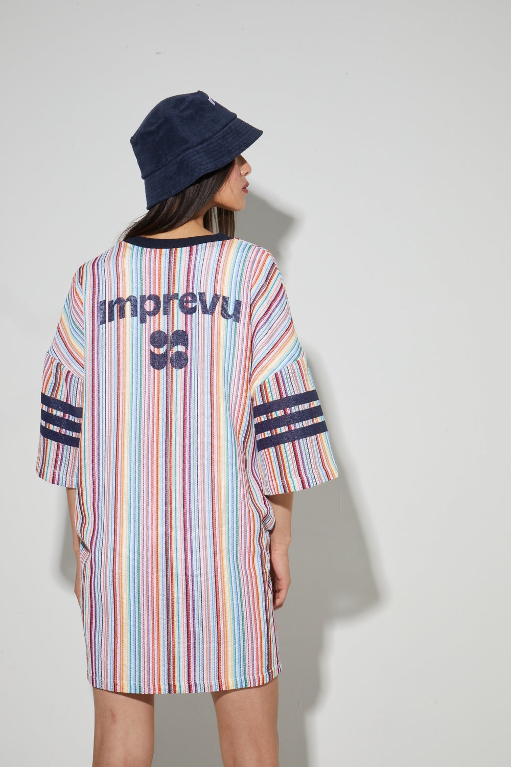 Dress Jody Tricot Italien Rayures Colorful