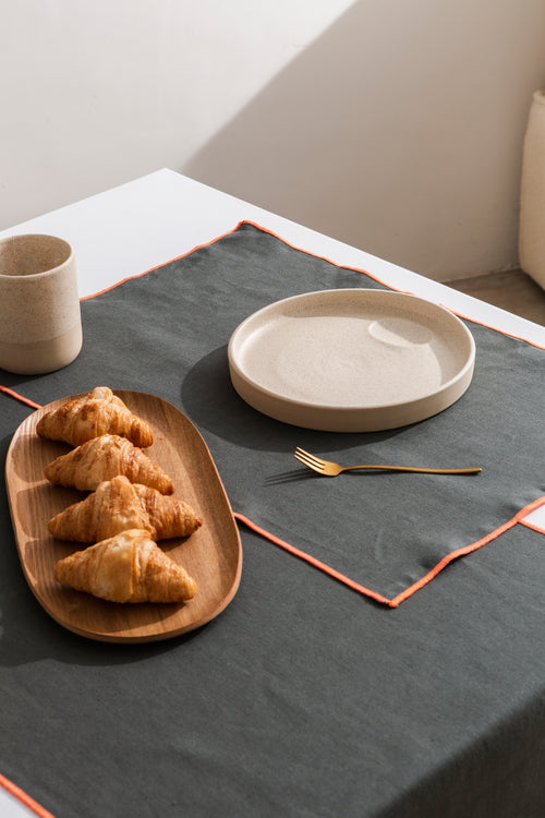 2 Sets De Table - Taupe/Fluor