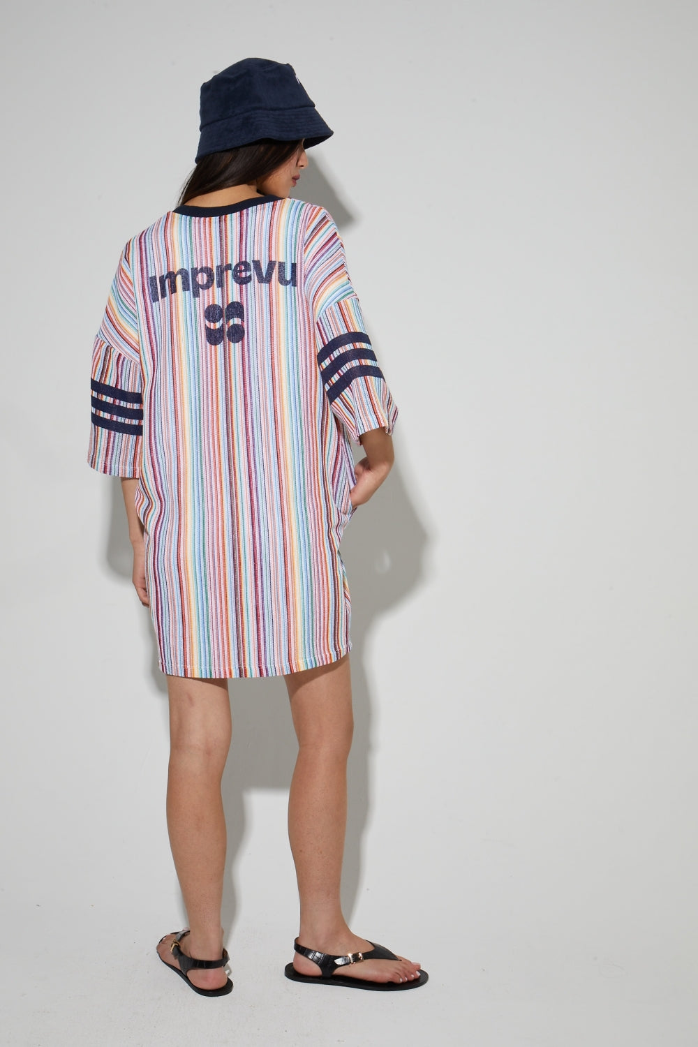 Dress Jody Tricot Italien Rayures Colorful