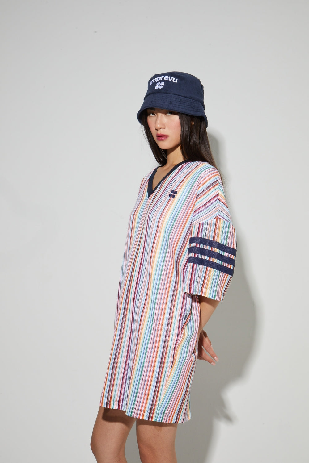 Dress Jody Tricot Italien Rayures Colorful
