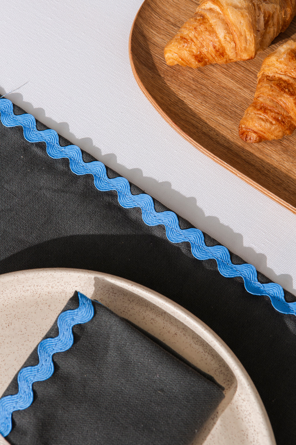 2 Sets De Table Wavy - Gris/Bleu