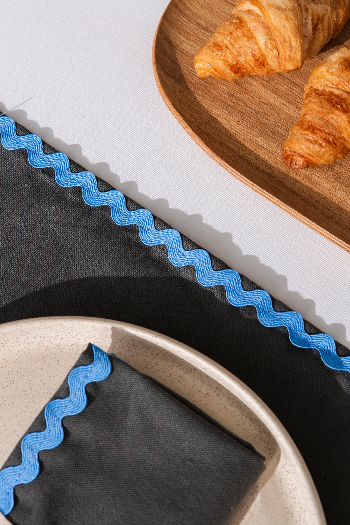 2 Sets De Table Wavy - Gris/Bleu