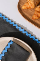 2 Sets De Table Wavy - Gris/Bleu