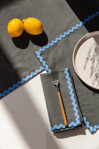 2 Sets De Table Wavy - Gris/Bleu