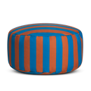 Pouf À Rayures - Bleu Et Marron