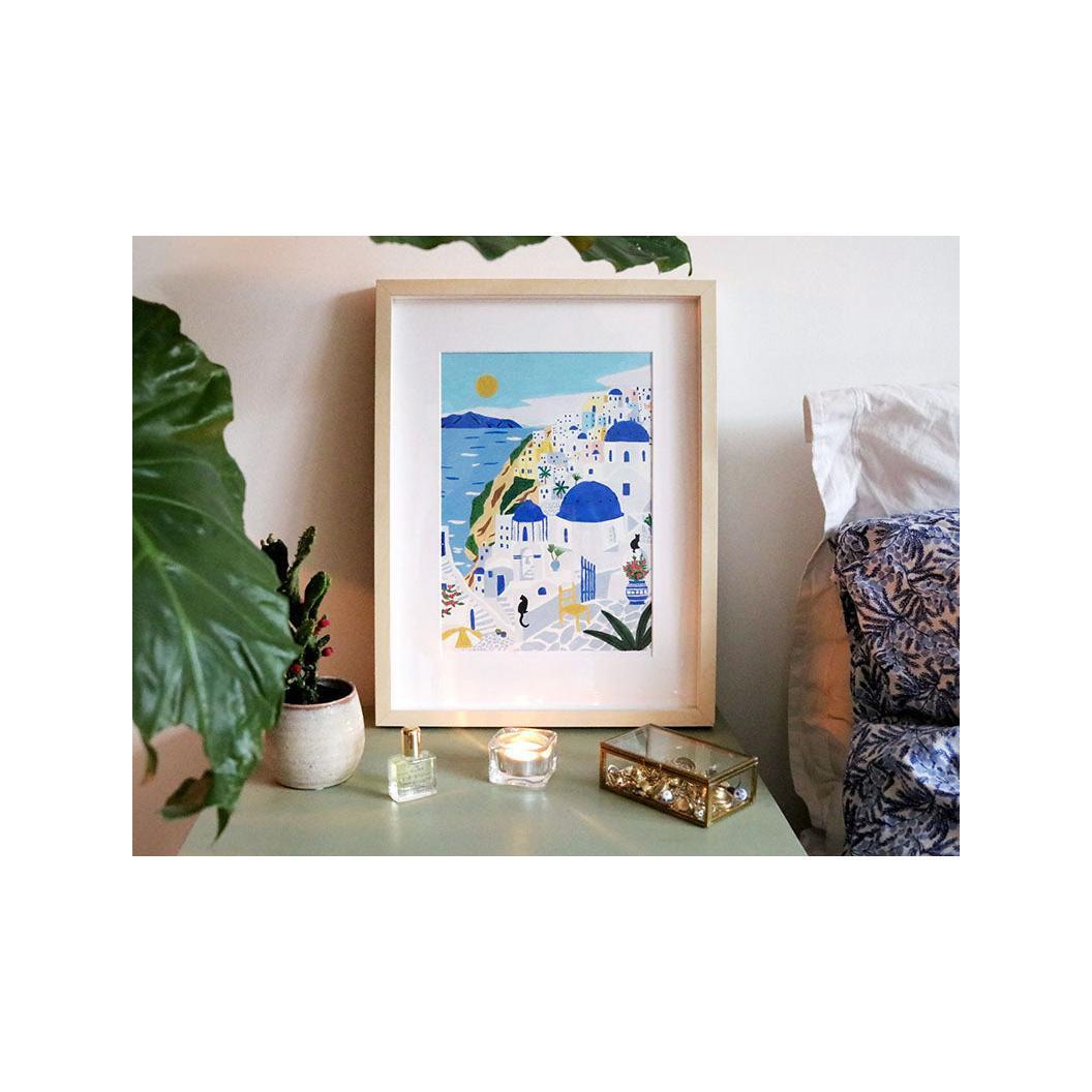 Coffret Peinture Au Numéro - Petit Pinceau - Santorini Par Maja Tomljanovic