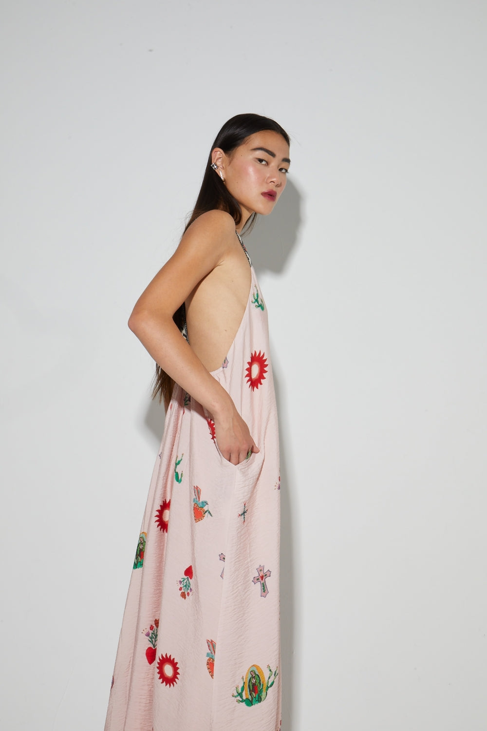 Maxi Dress Imprimé Madone Fabriqué Au Portugal