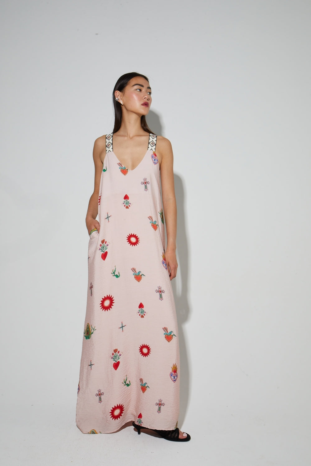 Maxi Dress Imprimé Madone Fabriqué Au Portugal