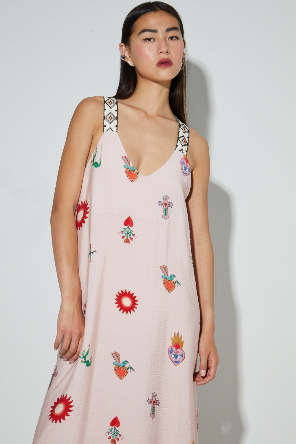 Maxi Dress Imprimé Madone Fabriqué Au Portugal