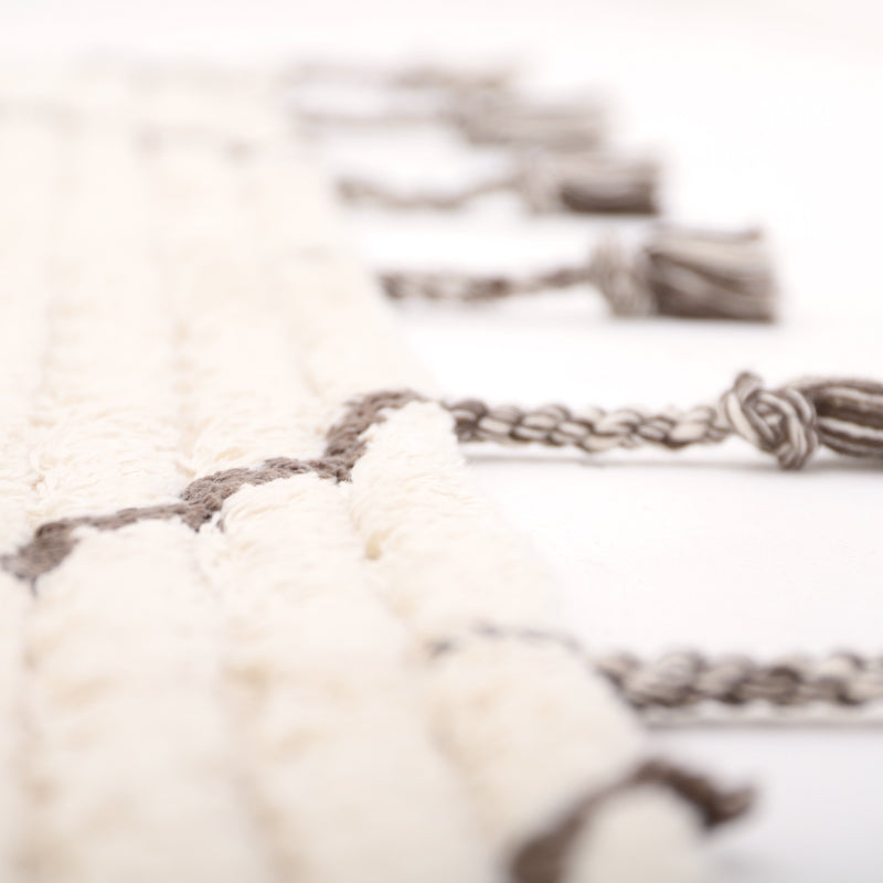 Tapis Viktor - Naturel/Chocolat Noir