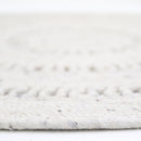Tapis Laine Feutrée Rond Ajourée Bibek Naturel S
