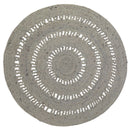 Tapis Laine Feutrée Rond Ajourée Bibek Gris S