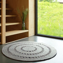Tapis Laine Feutrée Rond Ajourée Bibek Gris S