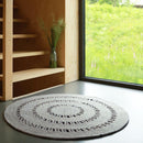 Tapis Laine Feutrée Rond Ajourée Bibek Gris M