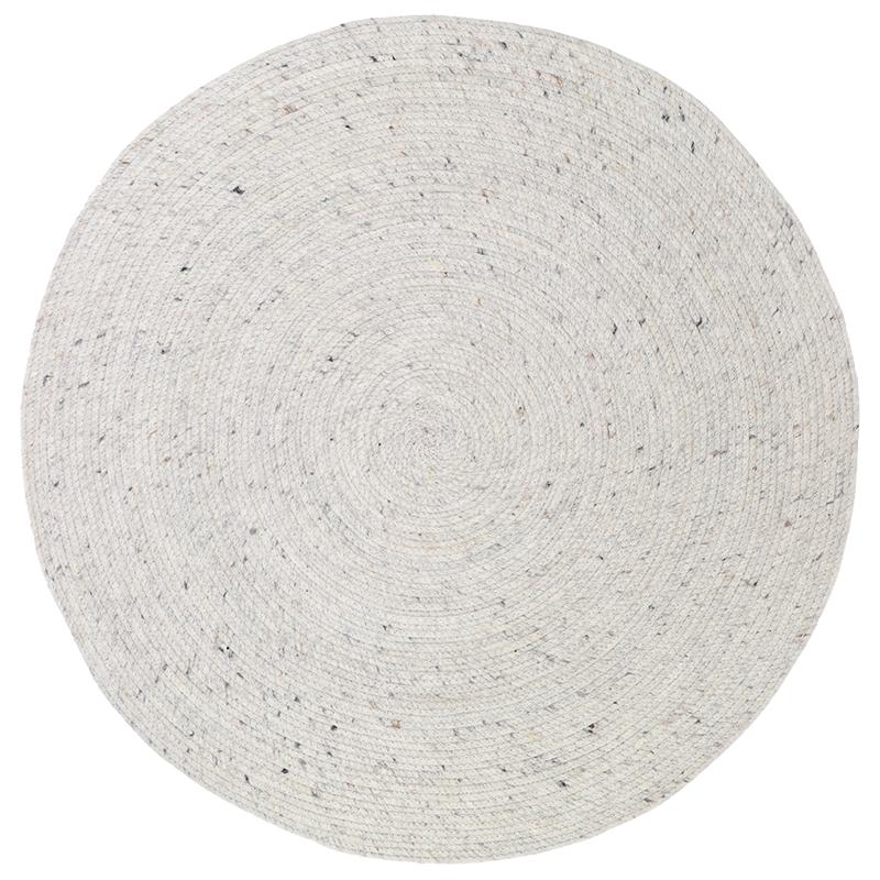 Tapis Rond Laine Feutrée Neethu Naturel M