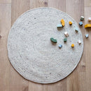 Tapis Rond Laine Feutrée Neethu Naturel M