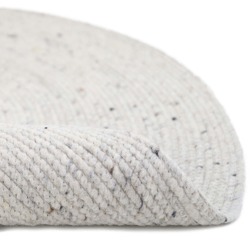 Tapis Rond Laine Feutrée Neethu Naturel L