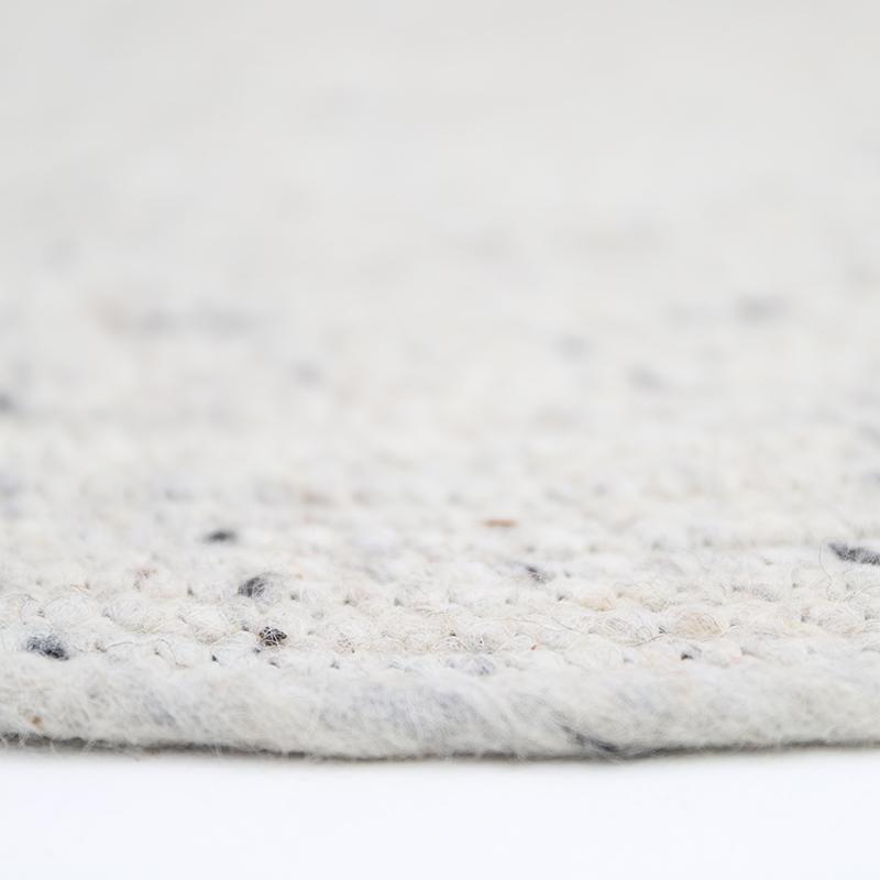 Tapis Rond Laine Feutrée Neethu Naturel M