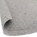 Tapis Rond Laine Feutrée Neethu Gris M