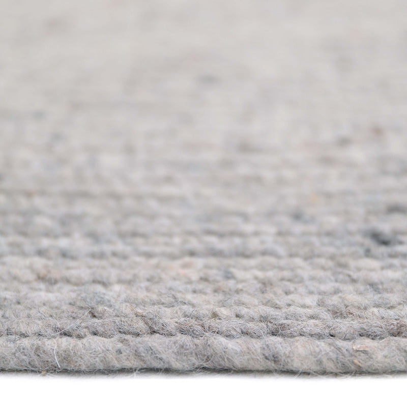 Tapis Rond Laine Feutrée Neethu Gris L
