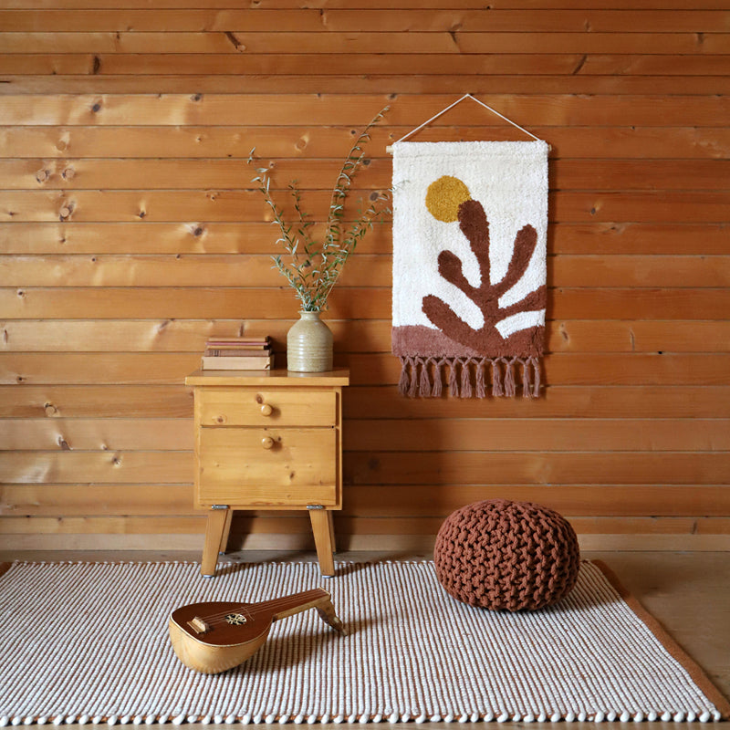 Tapis Laine Contemporain Bergen Caramel S