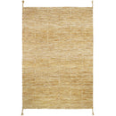 Tapis Laine Contemporain Lhena Jaune Brun L