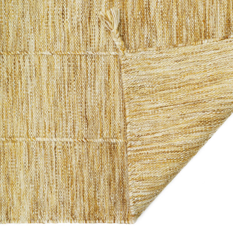 Tapis Laine Contemporain Lhena Jaune Brun M
