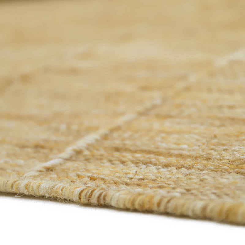 Tapis Laine Contemporain Lhena Jaune Brun L