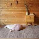 Tapis Laine Contemporain Lhena Brun Rose S