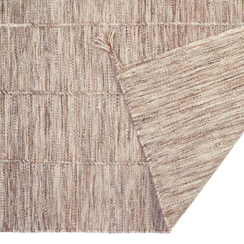 Tapis Laine Contemporain Lhena Brun Rose M